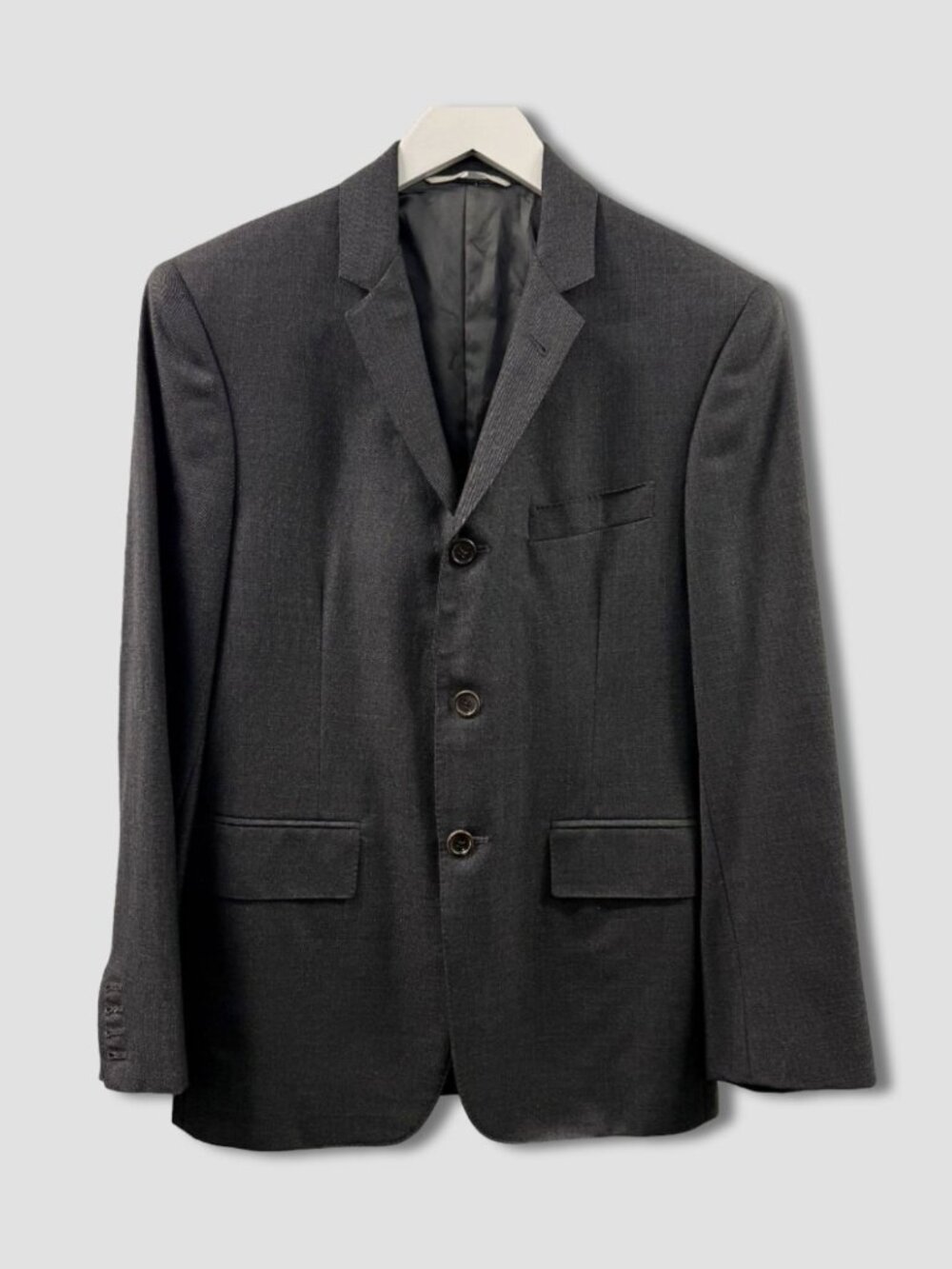 THOM BROWNE Dark Gray 3 Button Wool Blazer Jacket Handmade Sz 1 BERGDORF GOODMAN